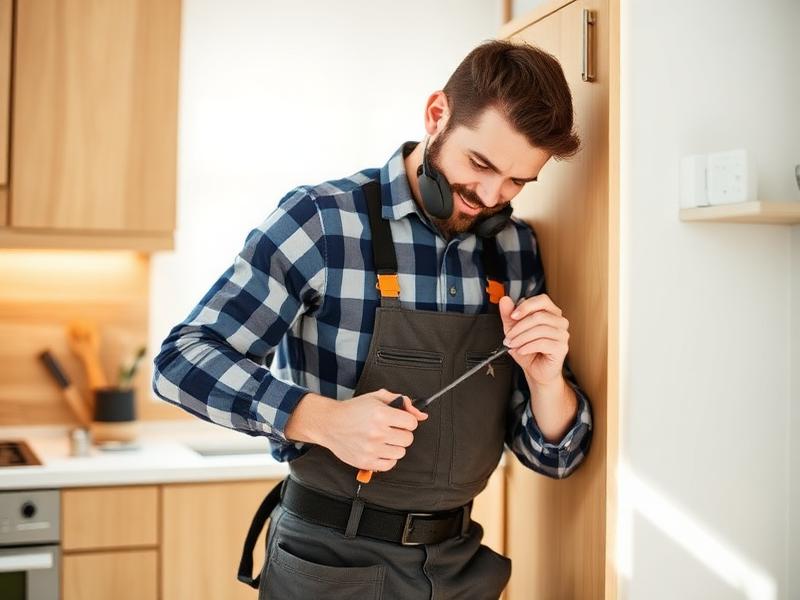 Skilled handyman completing a careful interior wood repair